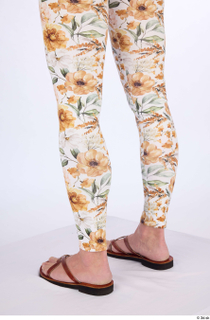 Hanane calf casual dressed white floral leggings 0004.jpg